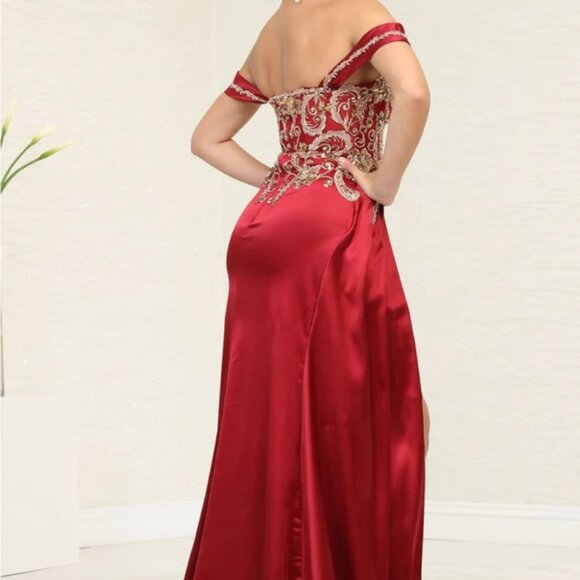 Formal dress.Off shoulder mother or the bride bridesmaid military ball gala - Picture 3 of 7